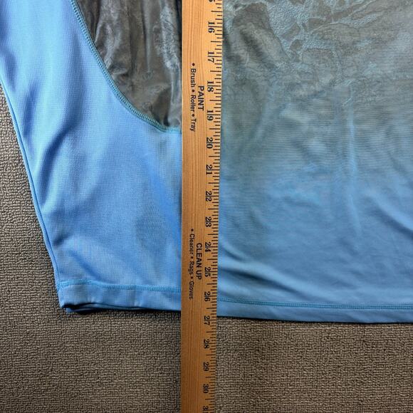 Habit UPF 40+ UV Protection Hooded Shirt Men's 2XL Blue Camo Fishing Performance - Picture 4 of 8